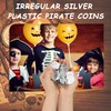 LVYOUIF 100 PCS Pirate Silver Coins Plastic Play Treasure Coins