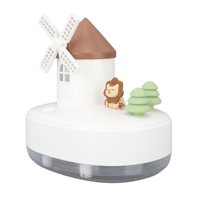 Windmill Music Box Humidifier Creative Bedroom Office Wireless Portable Rotating