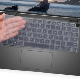 Silicone Keyboard Cover Skin for 14" Dell Latitude 7440 7450 5420 5430 5431 7410 7420 7430 9420 9430, 15.6" Dell Latitude 7520 9510 9520 Keyboard Protective Skin (Clear)