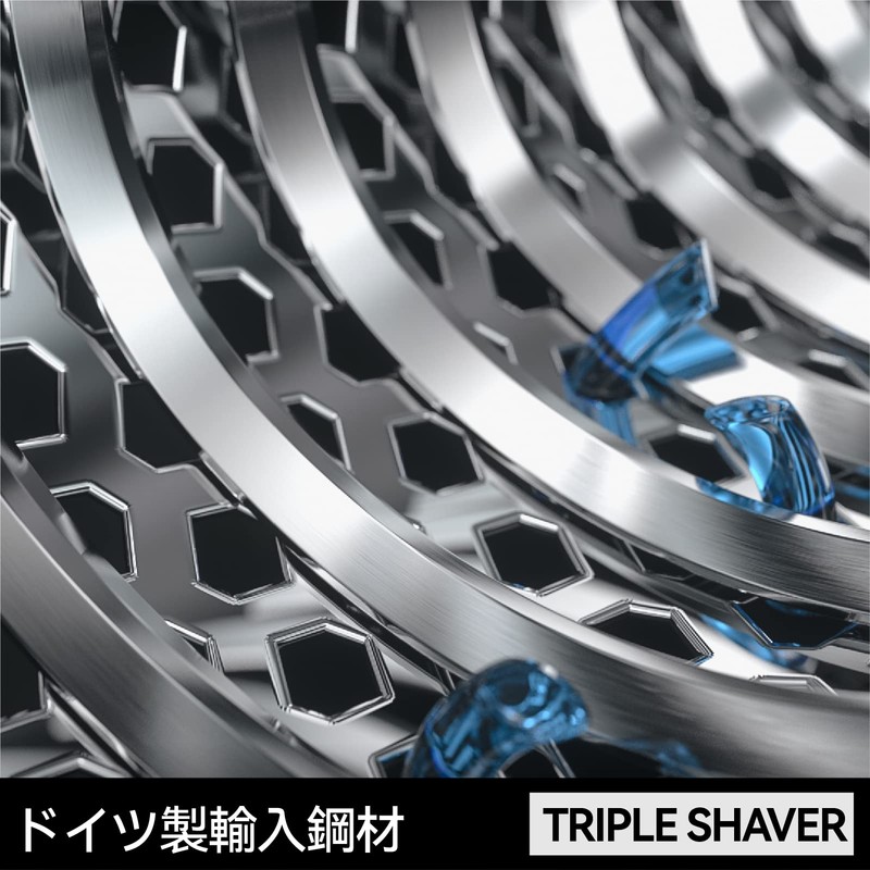 yoose 交換用ヘッド 往復式 電気シェーバーの磁気ヘッド 三枚刃 乾湿両用 合金製 ミニ Black TRIPLEシリーズ