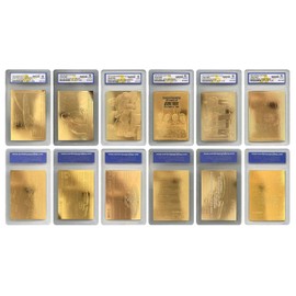 Star Trek 1995-1997 Genuine 23KT Gold Cards - All Graded Gem-Mint 10 - Complete Set of All 6