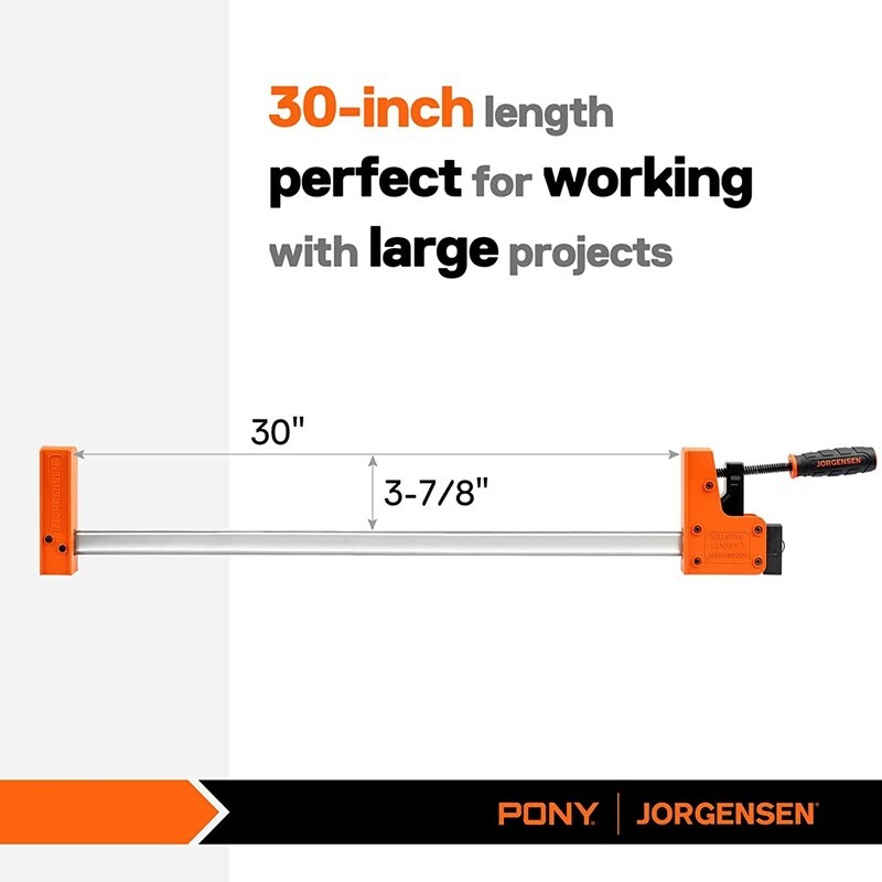 Jorgensen 2PCS 90° Parallel Clamp Cabinet Master 30" Steel Bar