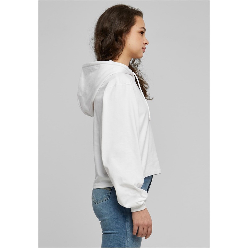 Urban Classics Tb5401-Ladies Heavy Short Hoody Felpa con Cappuccio, Bianco,