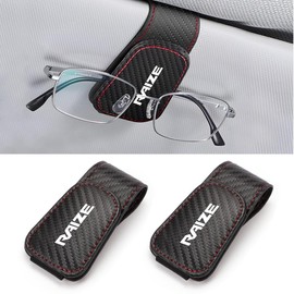 Rise Exclusive Sunglasses Holder, Eyeglass Holder, Leather Material, Compatible with RAIZE Exclusive Logo, Eyeglass Holder, Rise A200 Series, A210 Series, X G Z, Suitable for Safe Driving, Visor, Car