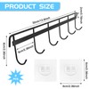 WOOPSOO 2 Pack Kitchen Adhesive Wall Hooks Rack Rail,Spoon Hanger