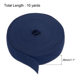 MECCANIXITY Elastic Bands for Sewing 1.1" 10 Yard Dark Navy Blue Knit Elastic Spool High Elasticity for Wigs, Waistband, Pants