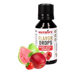 NUTRIFY Flavor Drops Guava Apple Strawberry 5 x 30 ml Value Pack Aroma Drops without Calories for Food & Drinks Sugar Free Fat Free Vegan No Artificial Colours