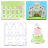 DaNaRaa Plastic Mini House Bamboo Fence Pennant Cookie Cutters Cakecup
