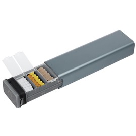 Metal Pill Box 7 Day,Weekly Travel Tablet Organiser with Dust Cover,Small Pill Boxes for Daily Medication Storage,Hold Vitamin,Mannox,Medicines,Pills,Supplements,Cute Pillbox(Grey)