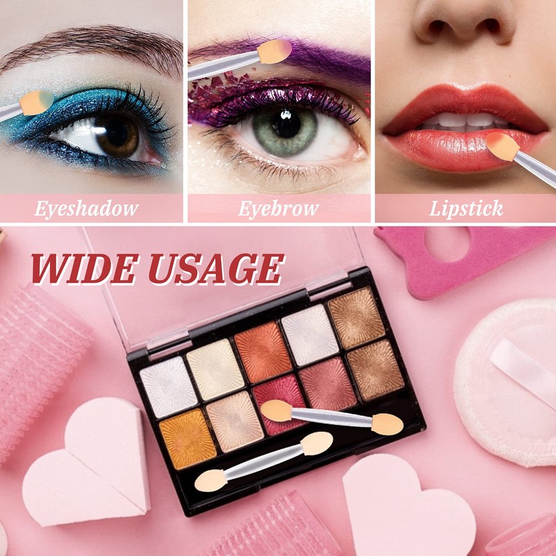 Eyeshadow Applicators,MORGLES 50pcs Disposable Eyeshadow Sponge Applicators Eye Shadow Applicator