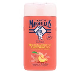 Le Petit Marseillais Shower Gel Organic White Peach & Organic Nectarine (250 ml), pH Neutral Shower Gel & Gentle Aroma Shower with Particularly Pleasant Fragrance, Moisturises and Refreshes