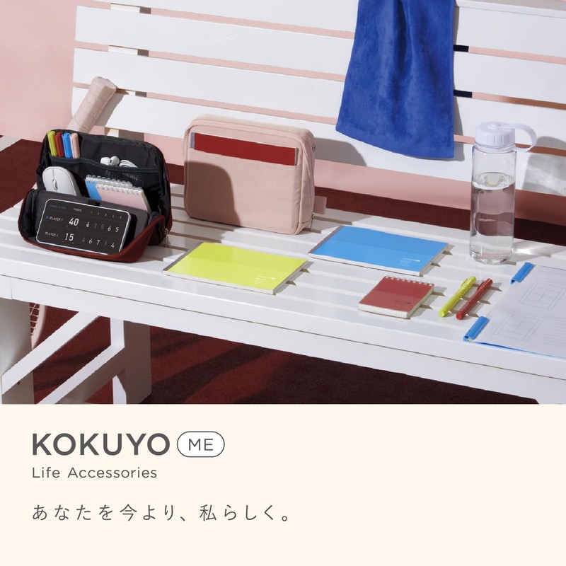 Kokuyo KME-STPH11DR Stand Tool Pouch KOKUYO ME Tartan Red