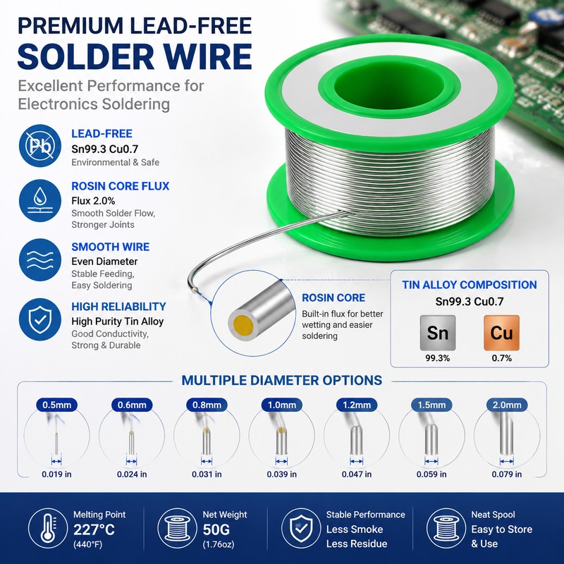 Lead Free Solder Wire for Electronics Repair – Rosin Core