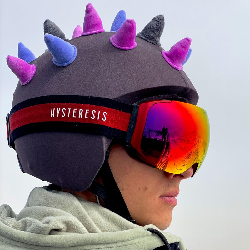 Coolcasc Showtime Cornes Purple Helmet Cover, Multi-Colour, One Size