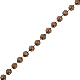Mandala Crafts 6mm Faux Brown Pearl Beads Roll - 27 Yards Strand of Fake Pearls Chain Garlands Spool String for Christmas Tree, Wedding, Party, Vases, DIY Decoration