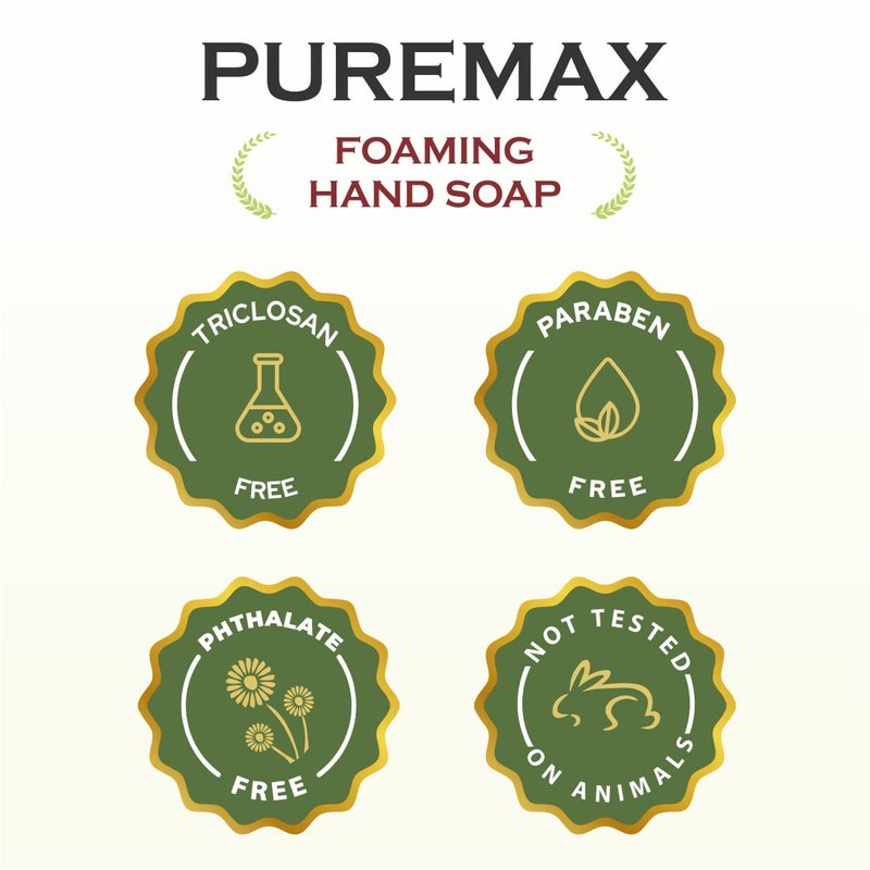 Puremax Foaming Hand Soap Refills | Lemon Basil | All-Natural