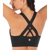 RUNNING GIRL Sports Bra for Women, Criss-Cross Back Padded Strappy