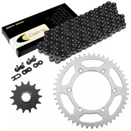 Caltric Black Drive Chain And Sprocket Kit for Suzuki DR350 1990 1991 1992 1993