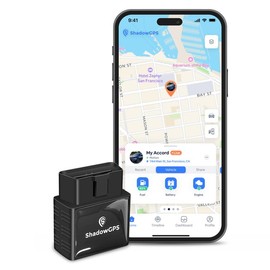 ShadowGPS OBD2 GPS Tracker for Vehicles - Car Tracker Device Hidden with Vehicle Location, Trip History, Driving Alerts, GeoFence for Fleets & Family with 14 Days Free Trial, Plug-n-Play, 6 Months