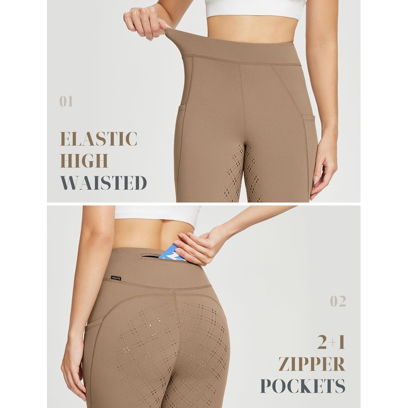 BALEAF Ladies Winter Jodhpurs Fleece Riding Breeches Full Seat Riding