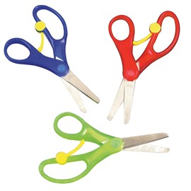 Baker Ross E7376 Spring-Loaded' Kids Scissors (Pack of 3) for Kids Arts and Crafts