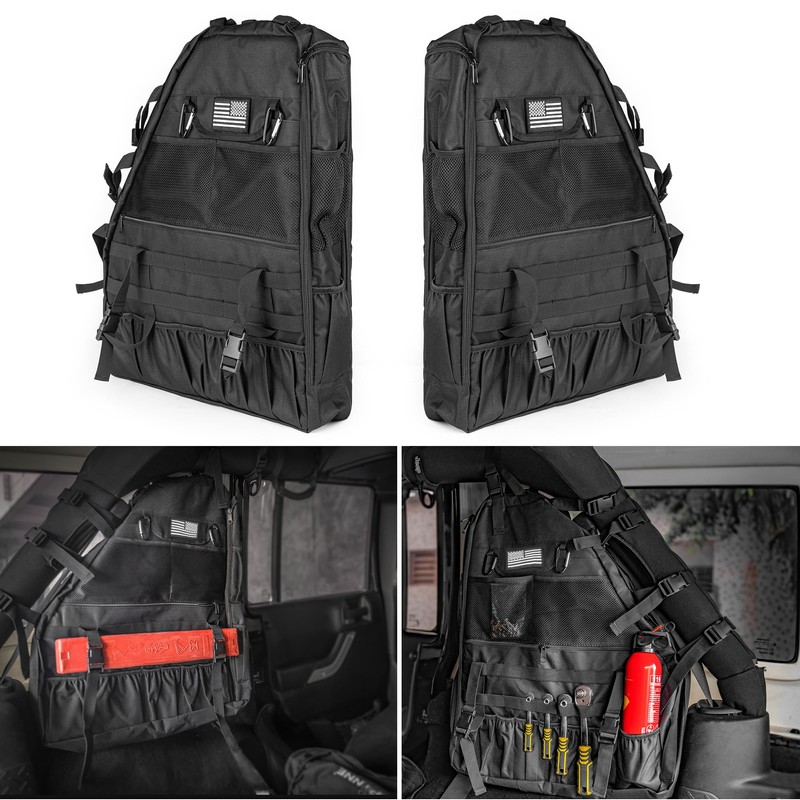 NKCELL POWER Wrangler Roll Bar Storage Bag Compatible with 1997-2023+