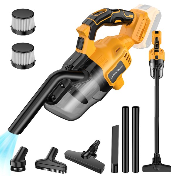 CAMXTOOL Cordless Vacuum for Dewalt 20V Battery, Portable Handheld Vacuum