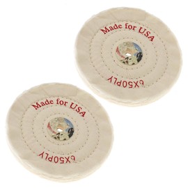 D2D 2pcs 6" Buffing Wheel Spiral Stitched Cotton Buffing Cleaning Pad Polishing Wheel Mop Bench Grinder Tools