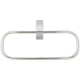 SANEI W57011 Square Towel Ring, 8.2 inches (208 mm) Diameter, Includes Mounting Screws, Silver