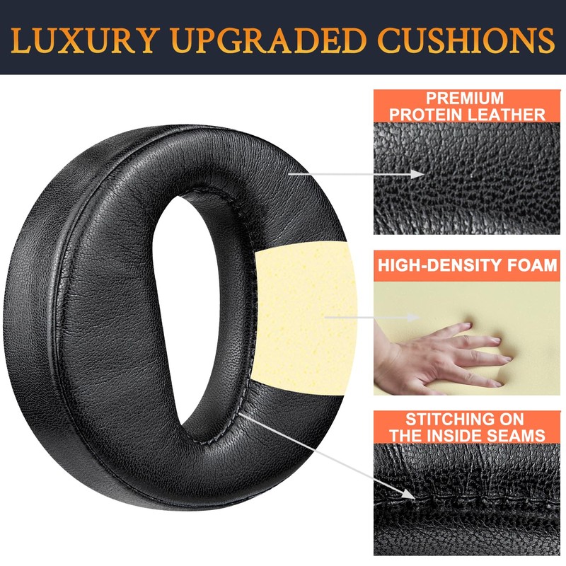 SOULWIT Replacement Earpads for Sony MDR-Z7(MDRZ7)/MDR-Z7M2(MDRZ7M2) Headphones with Softer Protein
