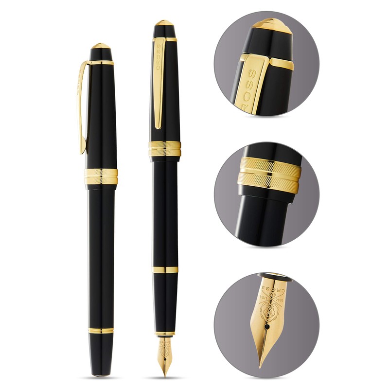 Cross Bailey Light XF Fountain Pen - Black Lacquer with