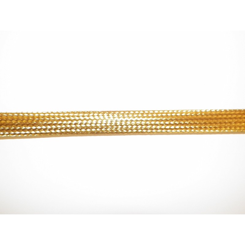 3/8" BRAIDED BRASS EXPANDABLE FLEX SLEEVE, WIRING HARNESS, LOOM, FLEXABLE