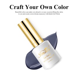 Imtiti Gel Nail Polish, 1 Pcs 0.5 Fl Oz Lavender Grey Color Gel Polish Soak Off LED U V Nail Gel Polish Nail Polish DIY Nail Art Starter Manicure Salon Gel Nail Kit for Women Girls