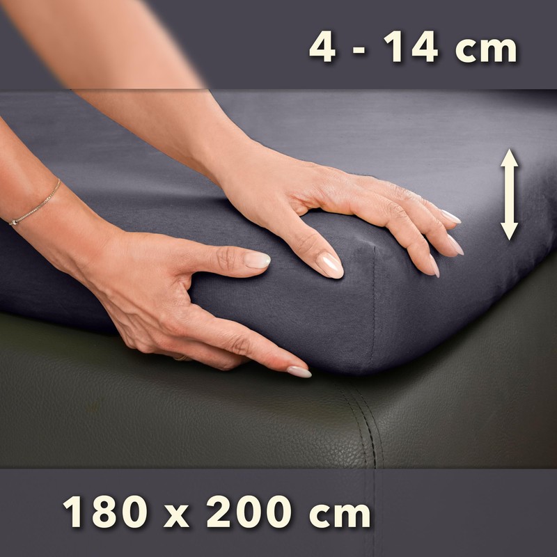 STUDIO Basic Topper Fitted Sheet, 180 x 200 cm, 100%