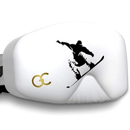 GogglesCover: Protective snowboard goggles cover, Snowboarder on white design