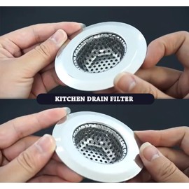 Drain Strainer Shower, 2 Pieces Bathtub Drain Strainer Stainless Steel Hair Strainer Shower Bath Drain Strainer Holes Sink Strainer Bathroom Sink Drain Strainer