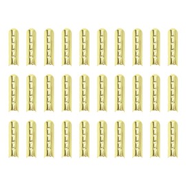 Tupalizy 30PCS Aglets for Shoelaces Repair Metal Shoe Lace Ends Tips Head Replacement for Paracord Hoodies Sneakers Canvas Boots Shoestrings Sweatshirt Strings DIY Shoelace Repairing, 4x23mm, Gold