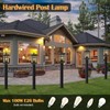 Brilvibera Dusk to Dawn Black Outdoor Post Light Fixture, Pole