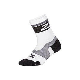 2XU Unisex VECTR CUSHION CREW SOCKS White/Black S