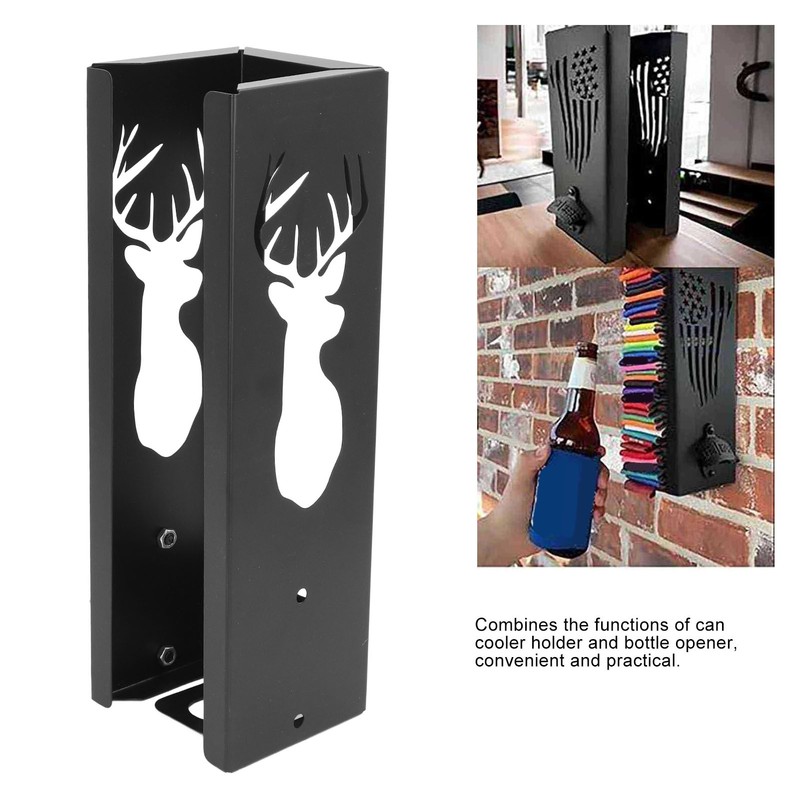 Wall Mounted Can Cooler Holder Iron Exquisite Multifunctional with Bottle