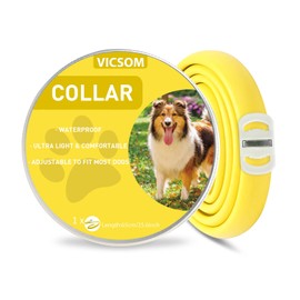 VICSOM Dog Collars, Dog Collars for Most Dog Breeds and Sizes Dog Collar for Puppies Small Medium Large Dogs, Outdoor Indoor Waterproof Collars for Dogs-Yellow