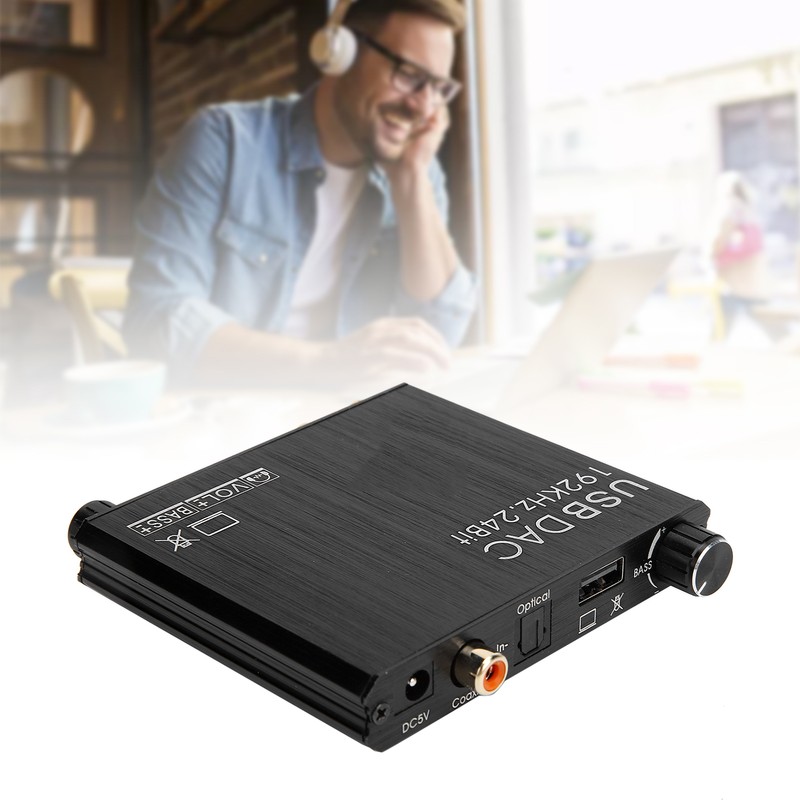 AY107 DAC Converter DigitaltoAnalog Audio Converter RCA 3.5mm Coaxial Optical