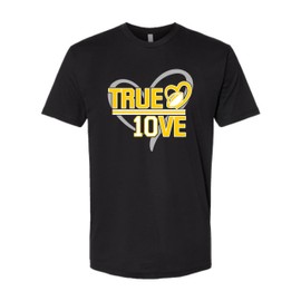 3X-Large Black Mens True Love Deluxe Soft T-Shirt