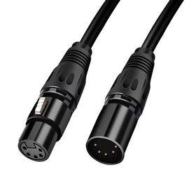 HOSONGIN 5 PIN XLR DMX Cable Adapter 5 Feet, DMX512 5PIN DMX Female to Male 5-PIN DMX Cable