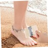 VOSAREA Beach Cleaning Brush Sand Remover Beach Scrubber Beige Wooden