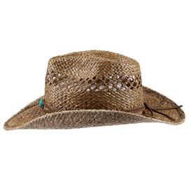 MIX BROWN Straw Cowboy Hat Western Hats for Women Cowgirl Sun Beach Hat Summer Outback Shapeable Wide Brim