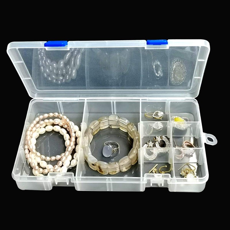DARUITE Sorting Boxes for Small Parts, 18 Grid Storage Box,