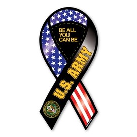 Be All You Can Be US Army 2-in-1 Ribbon Magnet by Magnet America Is 8" x 3.875" Made for Vehicles and Refrigerators