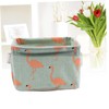 KOMBIUDA 3pcs Cotton Linen Storage Basket Handles for Desktop Organization