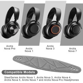 Arctis Nova5 Headband Replacement Head Band Pad Compatible with SteelSeries Arctis Nova 1, Arctis Nova 3, Arctis Nova 4, Arctis Nova 5, Arctis Nova 7 and Arctis Nova Pro Headphones (Grey)